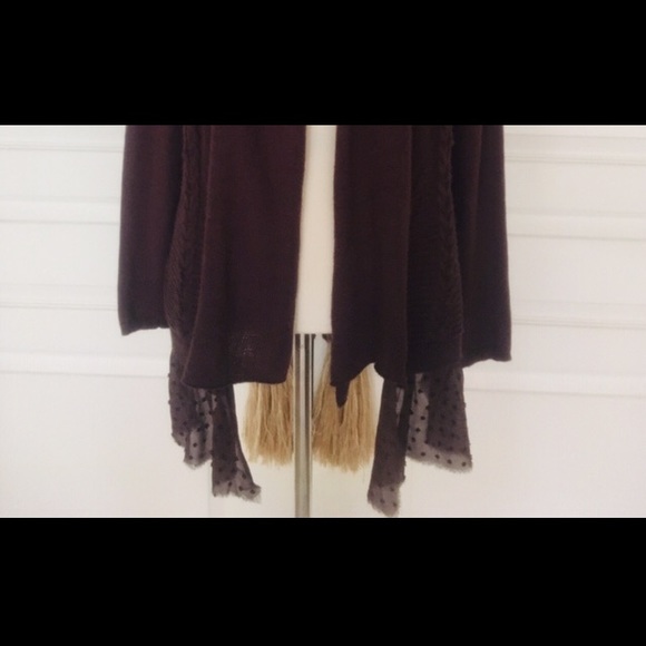 Anthropologie Knitted Knotted Cardi Sweater M - Picture 5 of 7